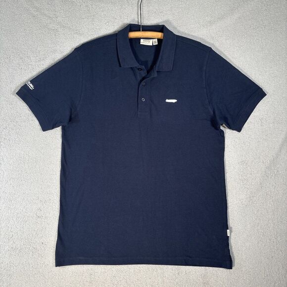 Hakro Men’s XL Polo Shirt‎ Cotton Navy Blue Zeppelin Retro Futurism Steampunk - Picture 2 of 14